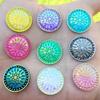 20Pcs 20mm Glitter AB Rhinestones Resin Beads Flat Back Gems Round Strass Applique Scrapbook Stones Craft -HE07