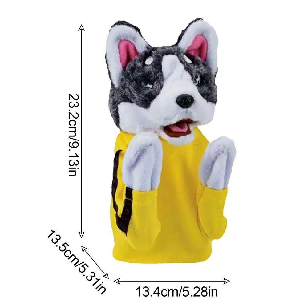 Smiling Critters Plush Cat Toy Puppet Hand Puppet Husky Boxing Puppet Finger Battle Sound Plush Toy Doll Birthday Gift