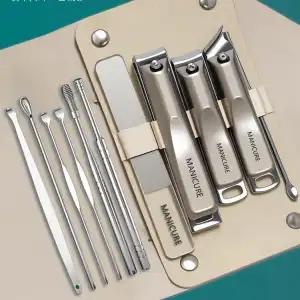 Stainless Steel Nail Clipper Set Professional Manicure Pedicure Tools Full Set for Men Women Home Travel Use