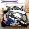 3pcs Custom Name AFL Bedding Set Duvet Cover Closure Includes 1 Duvet Cover & 2 Pillowcases, Soft and Comfortable for All Seasons.