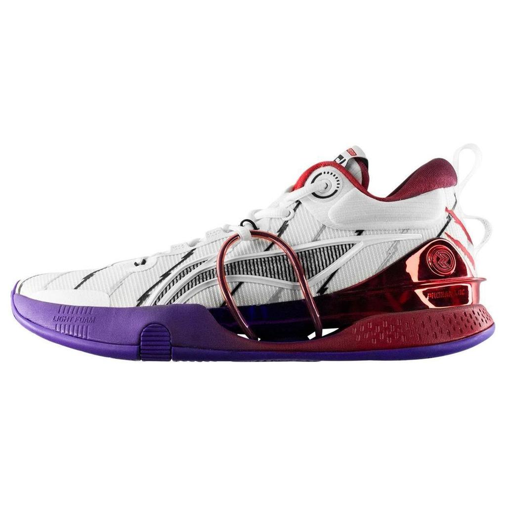 Li-Ning Мужские кроссовки Speed 8 Fred VanVleet Toronto Raptors PE белые фиолетовые ABAR147-2