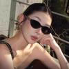 New European and American cat eye sunglasses women's Internet celebrity high sense outdoor anti-ultraviolet wood grain glasses legs sunglasses H