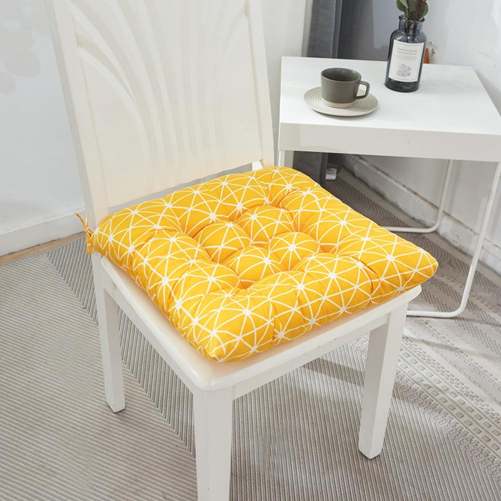 Soft Cotton Thickened Chair Seat Cushion 8 Colors Linen Chair Cushion Office Four Seasons Hip Pad