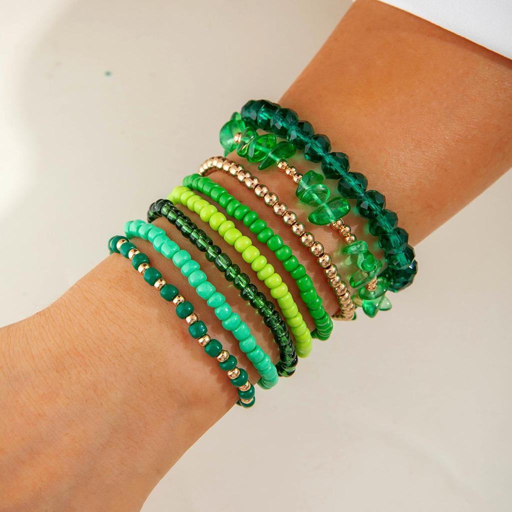 8 шт. Mirad цвет коричневый многокомпонентный набор рисовых бусин браслет для женщин ювелирные изделия персонализированный подходящий браслет