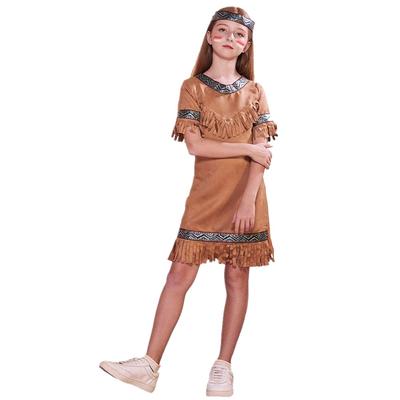 Girls Native American Costume Indian Fancy Dress Halloween Party Cosplay Outfit
