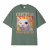Certified Women Respecter Funny Cat Mleme Tee Shirt Gift Women Unisex Fashion Vintage Cartoon T Shirts Casual Cotton Loose TShirt