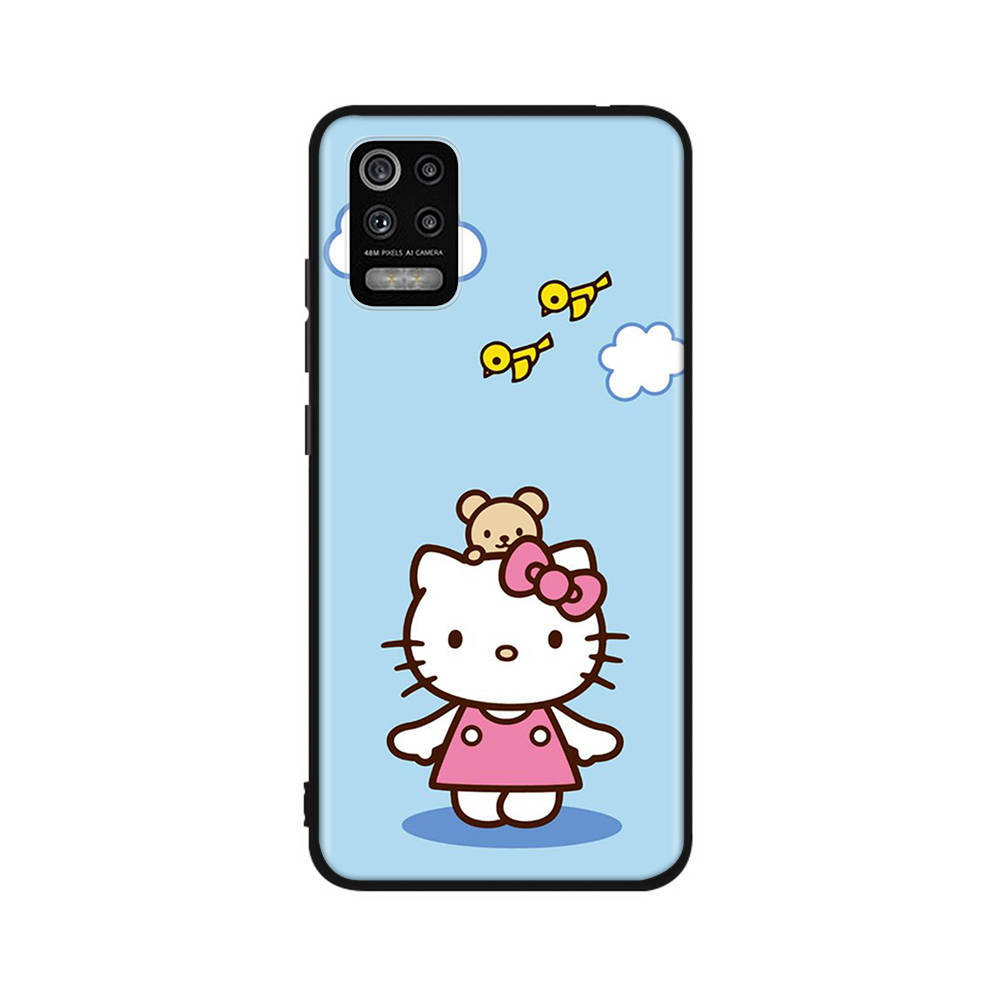 KT68 Прекрасный чехол Hello Kitty для Samsung A04 A14 A23 A34 A54 M23 M33 M52 M53 Realme 10 9 C30S C35 C55 VIVO Y02S Y21 Y33S Y51 X80 Pro Прозрачный чехол
