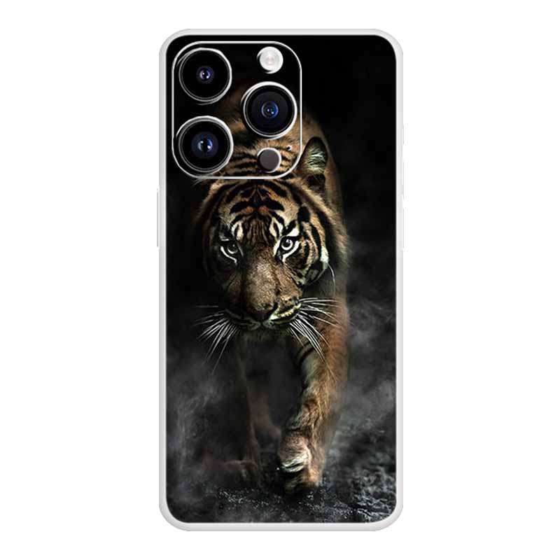 Чехол со львами для iPhone 14 Pro Max Роскошный силиконовый ТПУ Мягкий чехол для телефона iPhone14 plus Ударопрочный бампер Оригинальный Para