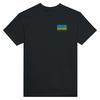 Футболка — PIXELFORMA — Drapeau du Rwanda — Broderie Noir — 100% хлопок — Coupe Classique