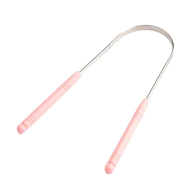 Stainless Steel U-shaped Tongue Scraper - Oral Cleaning Brush and Tongue Coating Cleaner