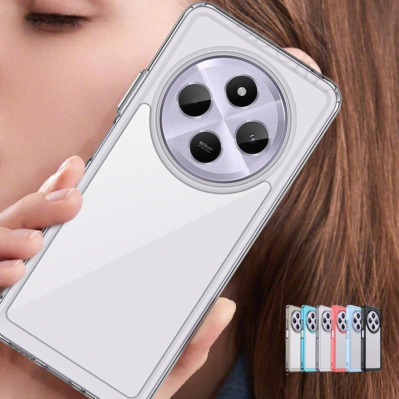 Для Xiaomi Poco C75 чехол чехол Poco C75 Capas новый ударопрочный телефон бампер задняя броня цвет прозрачный прозрачный Fundas Poco C75