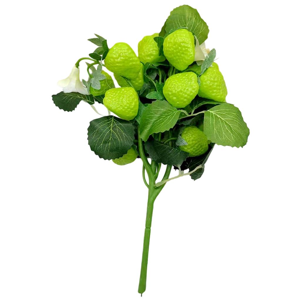 Искусственная ветка клубники Реалистичный домашний декор для вечеринки, свадьбы, центральный элемент стола, круглогодичное украшение