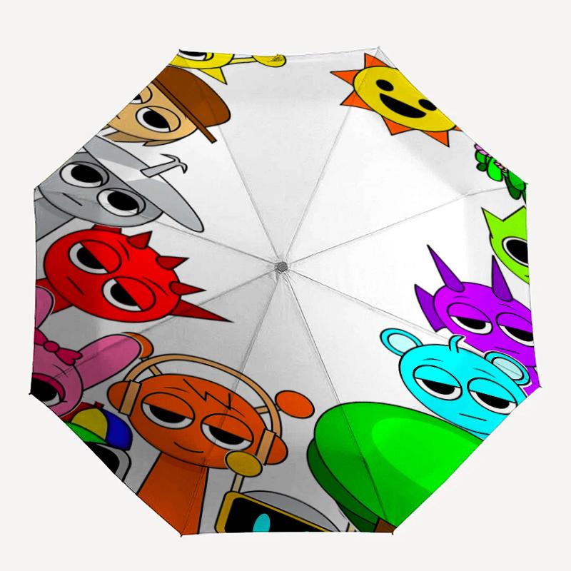 1pc SPRUNKI9 Umbrella, Sun Protection, And UV Shielding. It Has Eight Sturdy Ribs for Outdoor Use And Perfect Gift