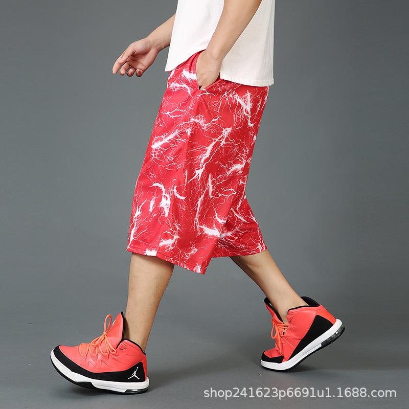 350 Jin мужские баскетбольные укороченные брюки свободного кроя большого размера