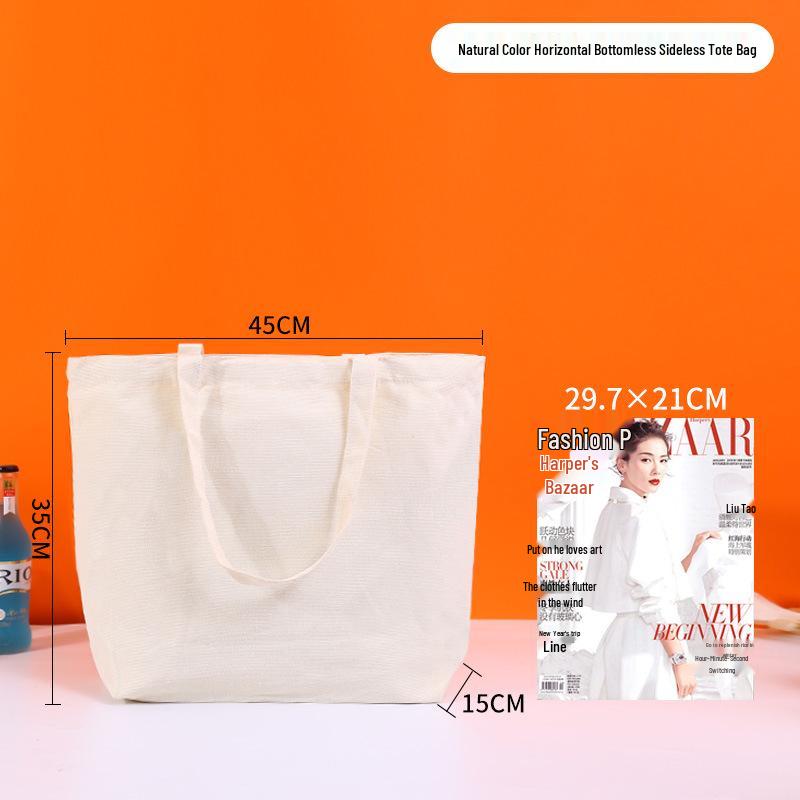 Высококачественная холщовая сумка-тоут с индивидуальным логотипом - Белая, Пустая, Персонализированная печать