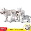 4 шт./компл. однотонный белый костюм тигра, имитация тигра, модель животного, игрушка