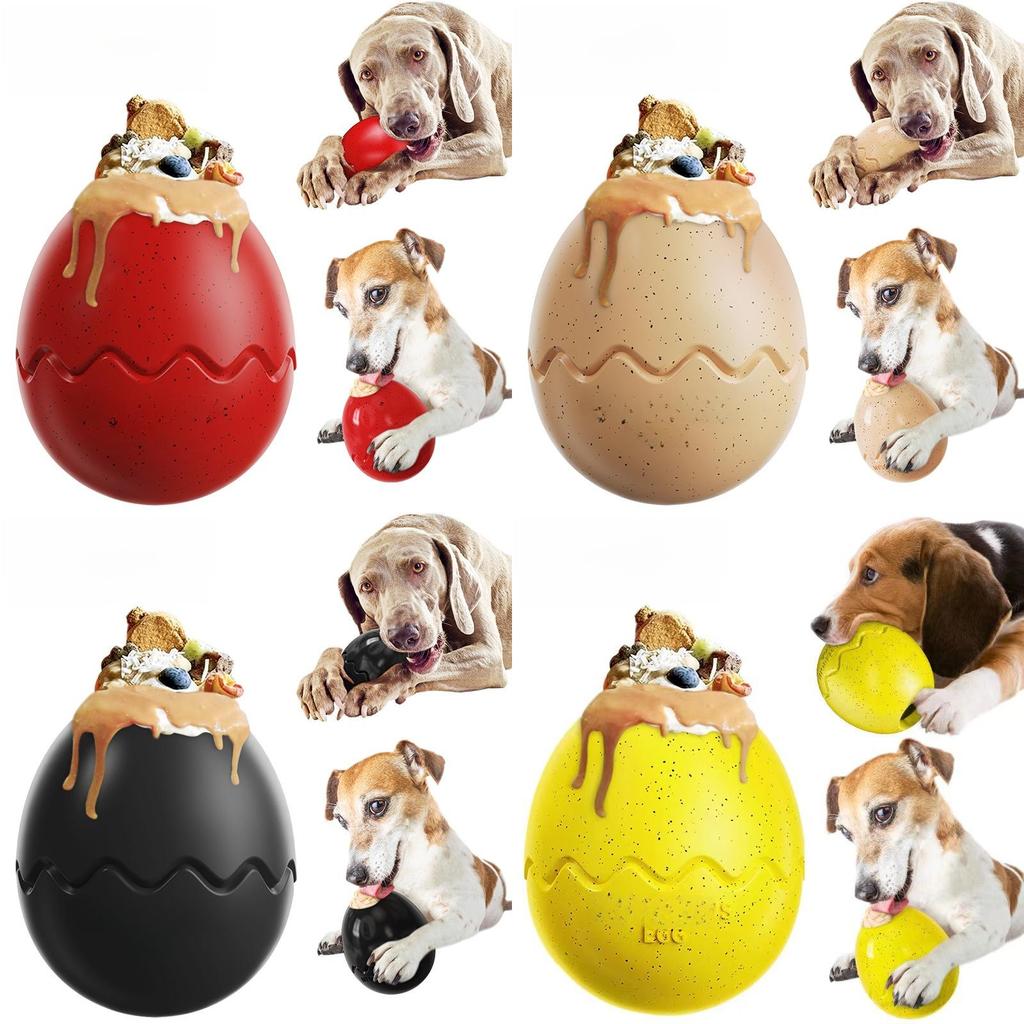 Tpr Pet Chew Toy Dinosaur Egg For Dogs With Biting And Stress Relief Functions
