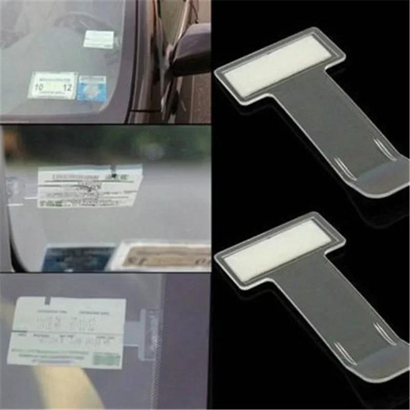 Car Parking Ticket Clip Fastener Permit Card Bill Holder Cars Window Windscreen Glass Clips Stickers Automotive Accessories