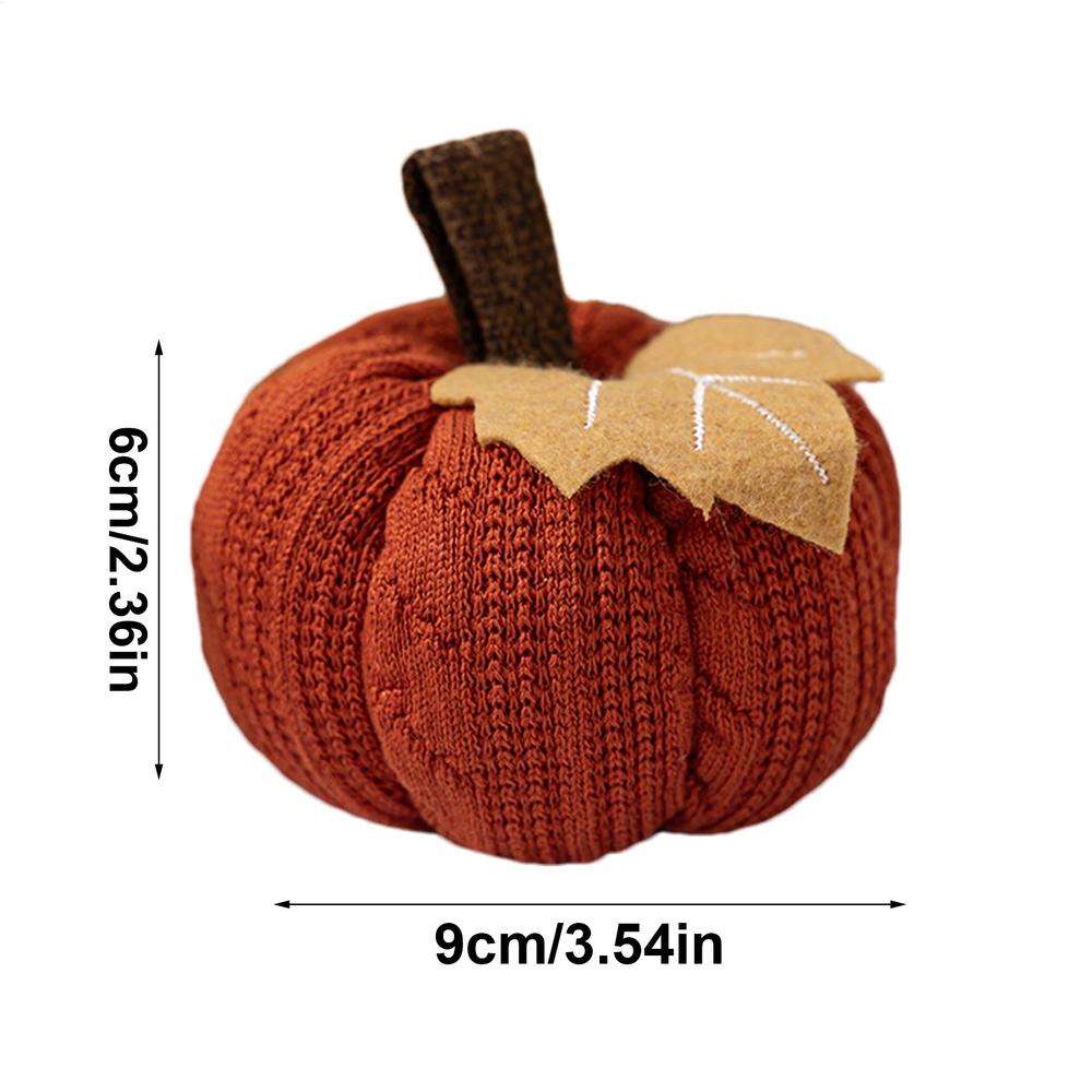 1pc 9cm Small Pumpkins Home Decor Knit Knitted Pumpkin Reusable Seasonal Charm Cozy Warm Decorative Ornaments Crochet Pumpkins