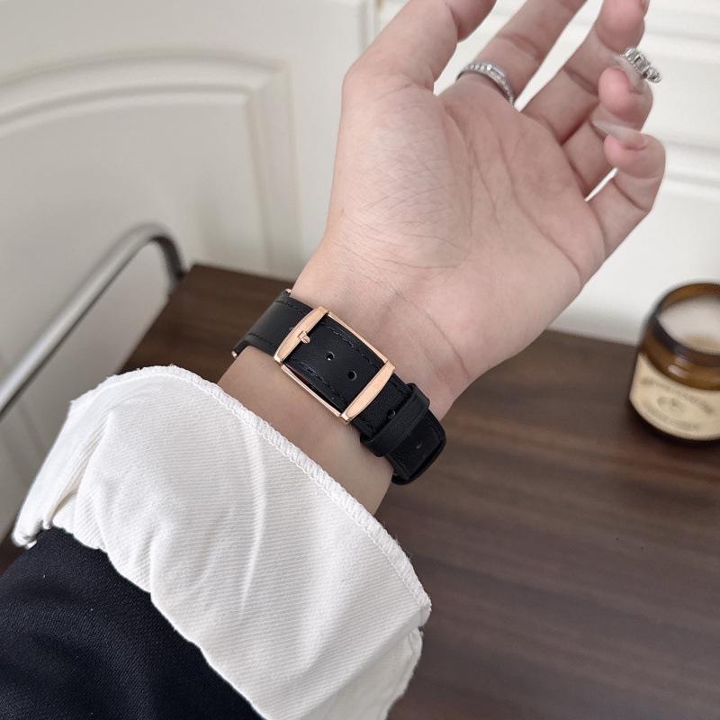 Ремешок из гладкой кожи с пряжкой в форме дня для смарт-часов Huawei FIT3, FIT4 Pro и WatchFit 2