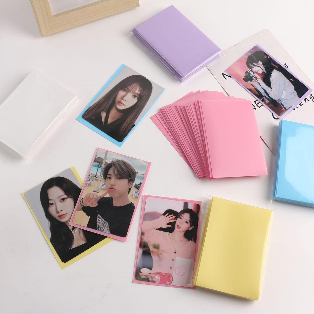New Macaron 3-Inch Silk Two-Layer Frosted Card Sleeve Album - Small PP Protective Film