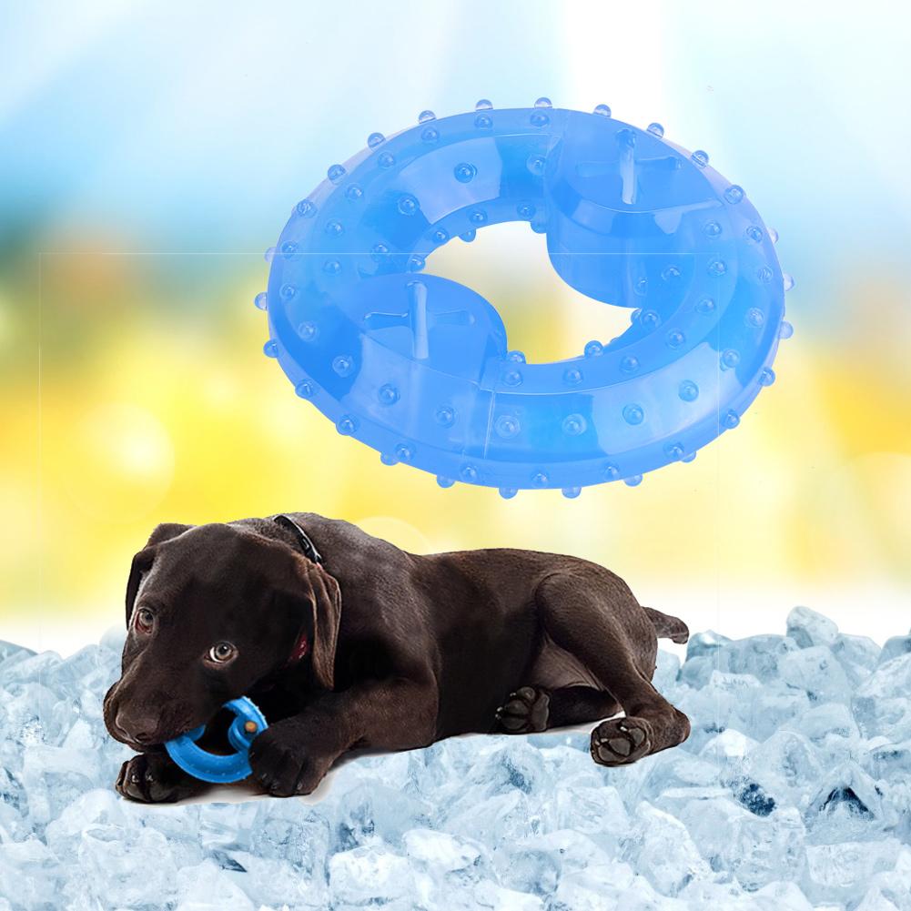 Pet Dog Summer Puzzle Cooling Toy Bite Chew TPR Filtering Food Funny Frozen Toys