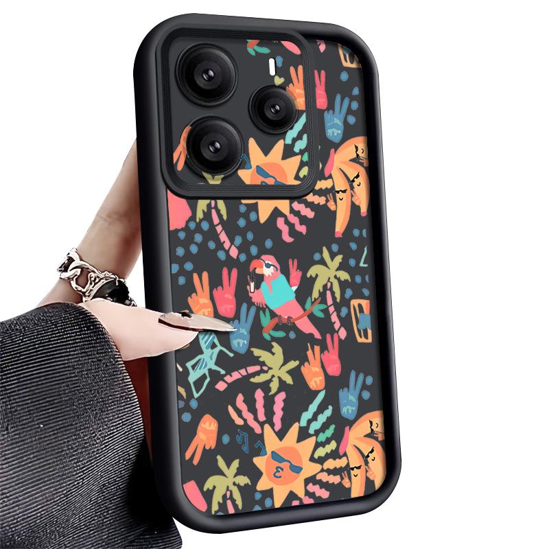Colorful Cartoon Pattern Case For Xiaomi Redmi Note 14 13 Pro 5G 4G 12 11 Funda Xiaomi 14T 13T 11T Pro Shockproof Bumper Silicone Cover