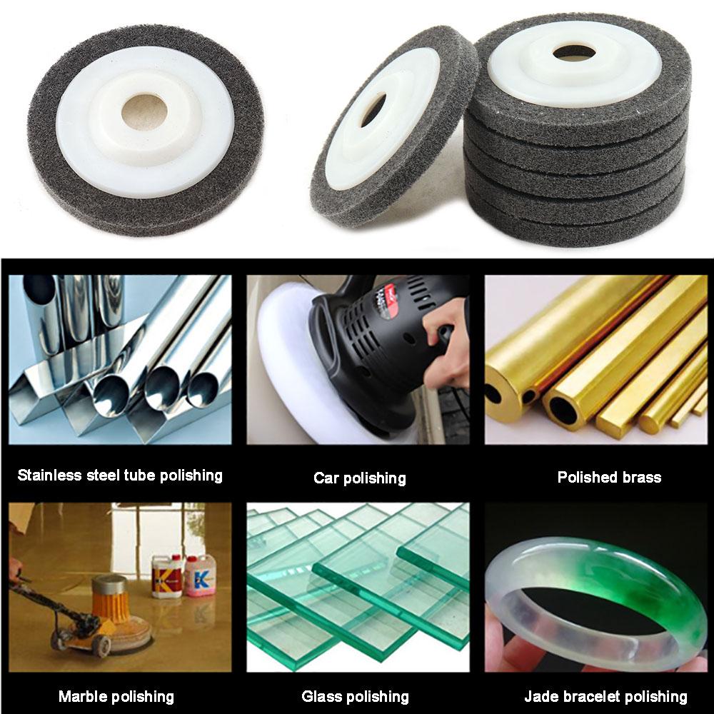 115mm 125mm Nylon Fiber Polishing Wheel Abrasive Sanding Disc for Angle Grinder Metal Woodworking Glass Cleaning Abrasive Tool