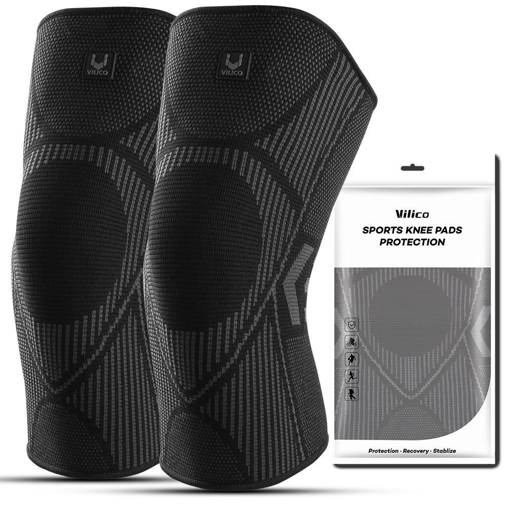 1/2 PC Professional Knee Support Compression Knee Sleeve Anti Slip Silicone Knee Braces for Knee Pain Meniscus Tear