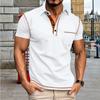 2024 Summer Men's Color-Blocked Polo Shirt - European & American Style Short-Sleeved Lapel T-Shirt
