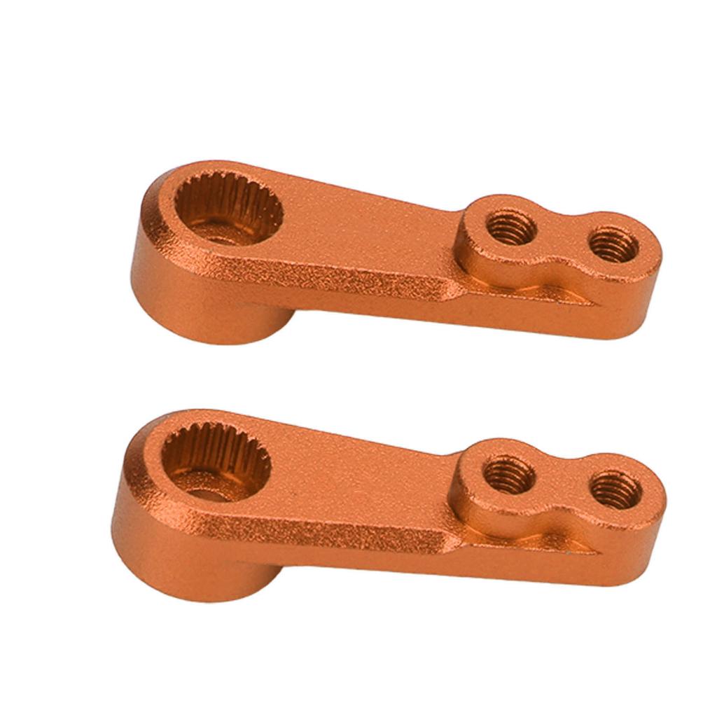 1 Pair RC 25T Metal Servo Arm Aluminium Alloy Servo Steering Arm for 1 8 1 10 Remote Control Car Orange