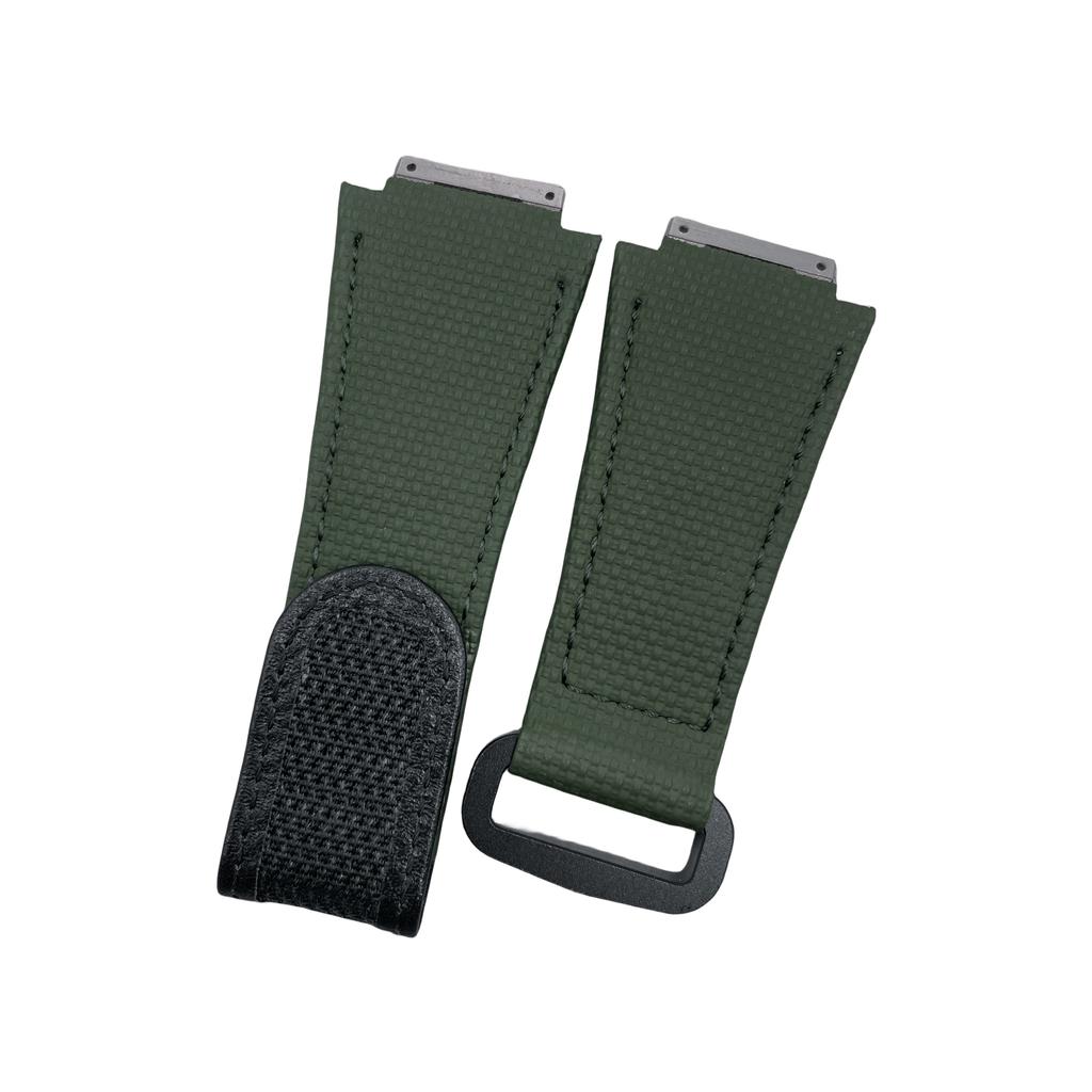 Customized Rubber Watchband for Richard Strap Hook and Loop Fluororubber RM011 RM030 RM010 RM055 Bracelet Screw Down Connection
