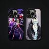 Чехол на телефон O-Overlord Cool Hot Anime для iPhone17, 16,15,14,13,12 Pro Max Черный Конфетный Матовый Ударопрочный Чехол