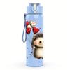 1PC Hedgehog Heart Balloon Graphic,750ml Color Plastic Sports Water Bottle,Leakproof Flip Straw Lid,Suitable for Sports Office Home Use