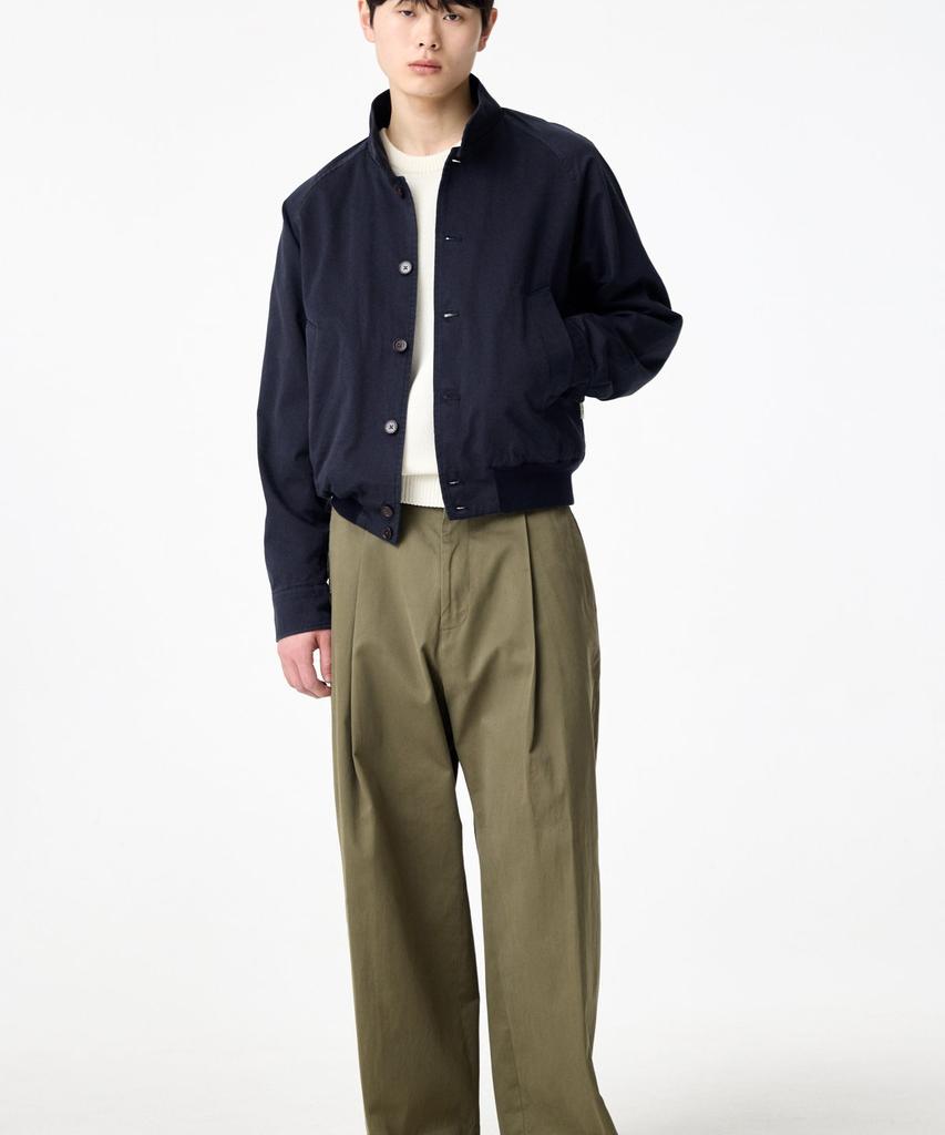 Man On The Boon Raglan Sleeve Washed Cotton Jacket_Navy 4715109003