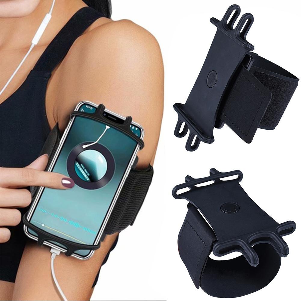 Outdoor 360° Mobile Phone Running Phone Bag Wristband Belt Jogging Cycling Arm Band Holder Wrist Strap Bracket Stand Support