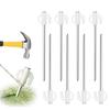 Tent Luminous Ground Anchor Peg with Tent Titanium Alloy Tent Lightweight Set of 8 Carbide Abrasion Camping Equipment For Hard Tarp For Mountain