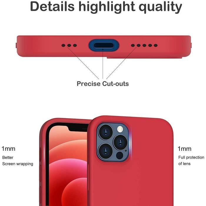 Coque - PROSHOP - pour iPhone 13 mini - Silicone TPU liquide - Slim - Rouge