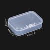 Clear Storage Box with Hinged Lid, Plastic Stackable Rectangle Organizer Container for Bead Jewelry Small Item Art Craft Project