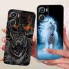 For Motorola Moto G06 4G 6.88" Case Silicone TPU Black Cover For Moto G06 g06 XT2535-1 XT2535-2 Cartoon Dragon Sunset Bumper