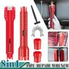 3PCS 5 In 1/8 In 1 Flume Wrench Anti-slip Kitchen Sink Repair Tools Bathroom Faucet Assembly Key Plumbing Installation Wrench
