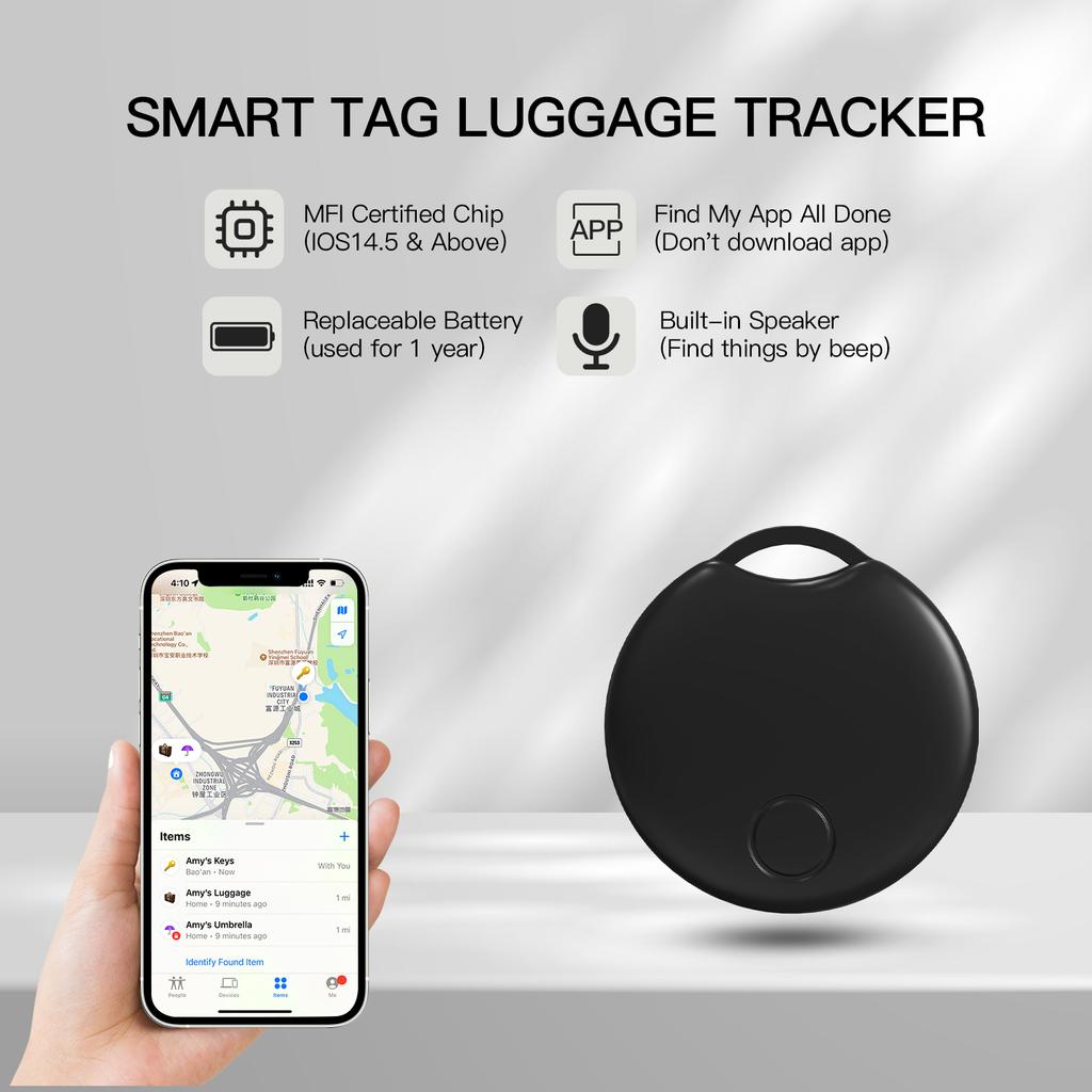 Bluetooth GPS Tracker for Apple Air Tag Via Find My App Smart Tracking To Locate Small Things Older Bag Kids Pet Keys Finder