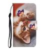 Galaxi S21 S20 Fe Leather Case On For Samsung Galaxy S21 Ultra S20 Fe S10 S8 S9 Plus Cases Cat Butterfly Flip Wallet Cover Women