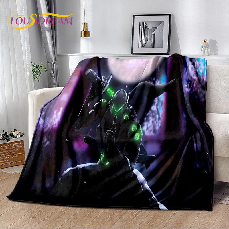 Мягкое плюшевое одеяло Overwatch Gamer DVA Reaper, фланелевое одеяло, плед для гостиной, спальни, кровати, дивана, пикника, ребенка 3D