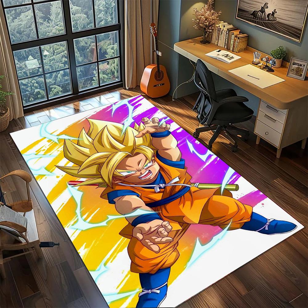 Goku Non Slip Daily Use Floor Mat, Washable Large Area Carpet Rug Bedroom Gamer Room Decor.-TING