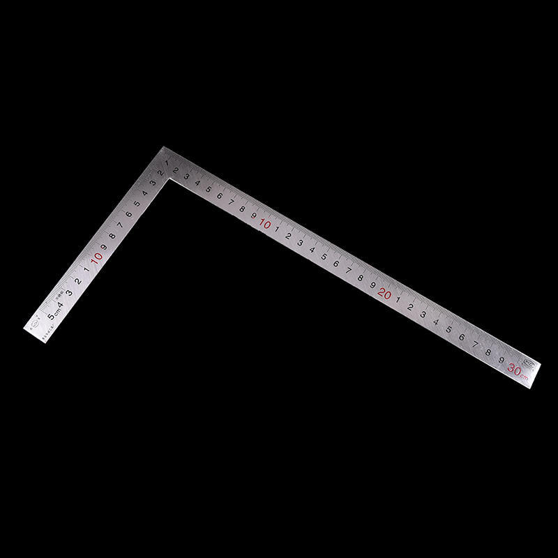 Нержавеющая сталь 15X30 см, угол 90 градусов, метрическая шкала, квадратная линейка