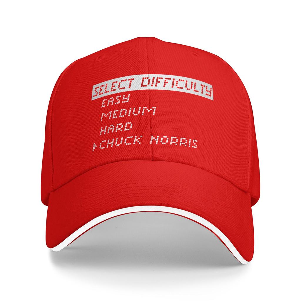 Select Difficulty Chuck Norris Baseball Cap Hip Hop Sandwich Caps for Men Women Adjustable Headwear Fishing