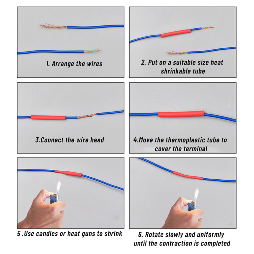 328 Pieces Electric Insulation Heat-Shrink Tube Wire Shrink Wraps Assortment Kit Eco-Friendly Material Easy to Use