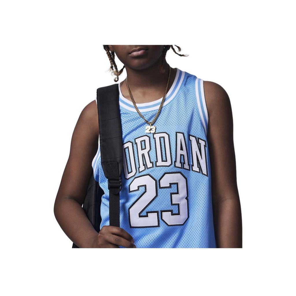 Jordan Letter Logo Pattern Printed Sports Vest Kids Basketball Jersey Kids Tops Blue 95A773-B9F
