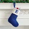 Christmas Stockings Small Embroidered Letter Knitted Xmas Hanging Stocking Decorations Christmas Party Decor